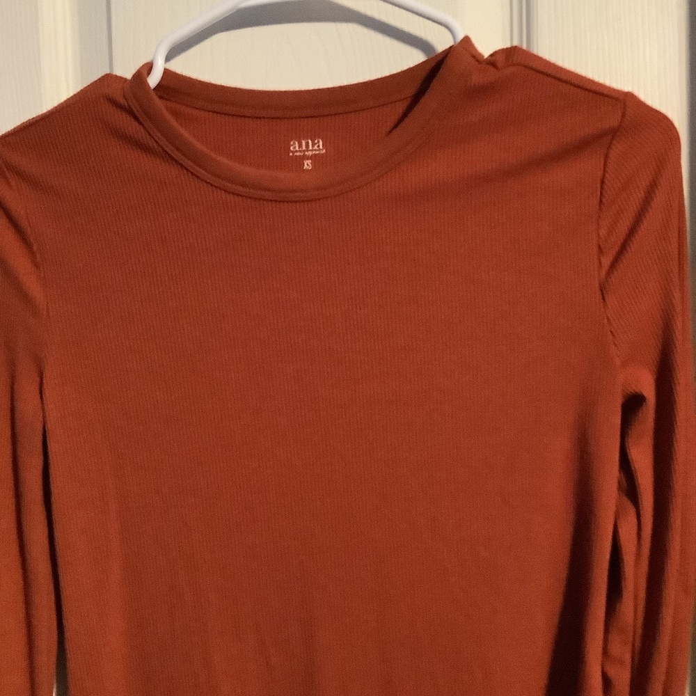 Women’s a.n.a Long sleeved Ribbed Knit Top Size XS